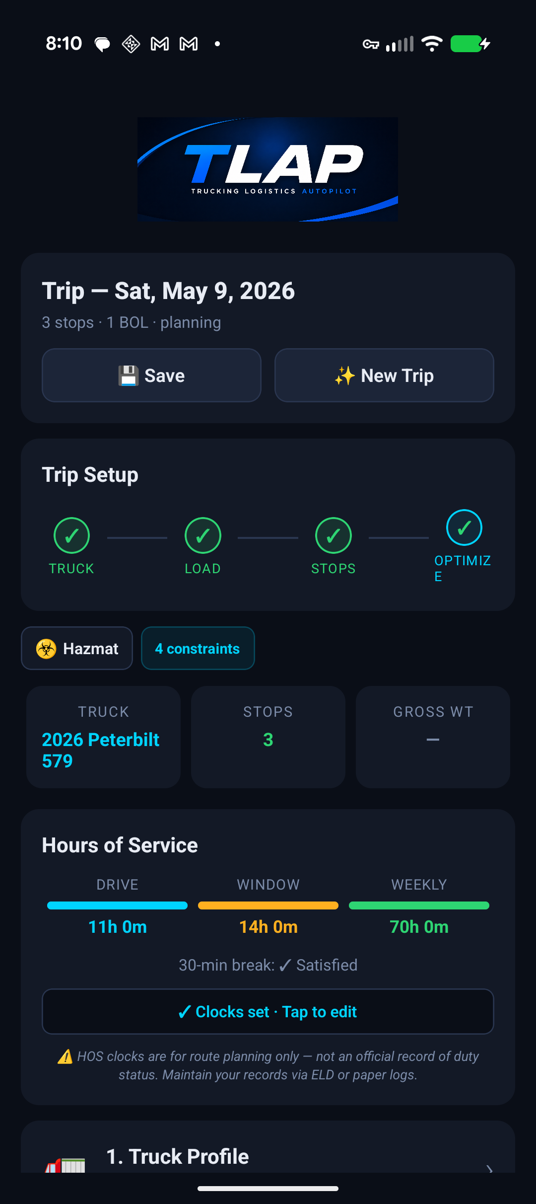 TLAP Home Dashboard