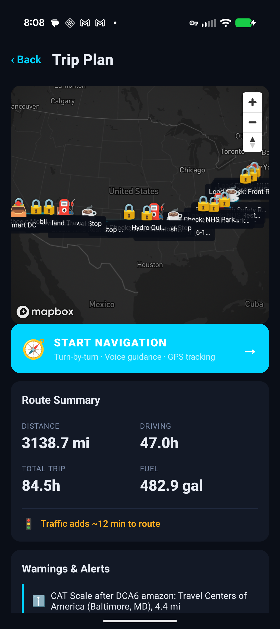 TLAP Optimized Trip Plan